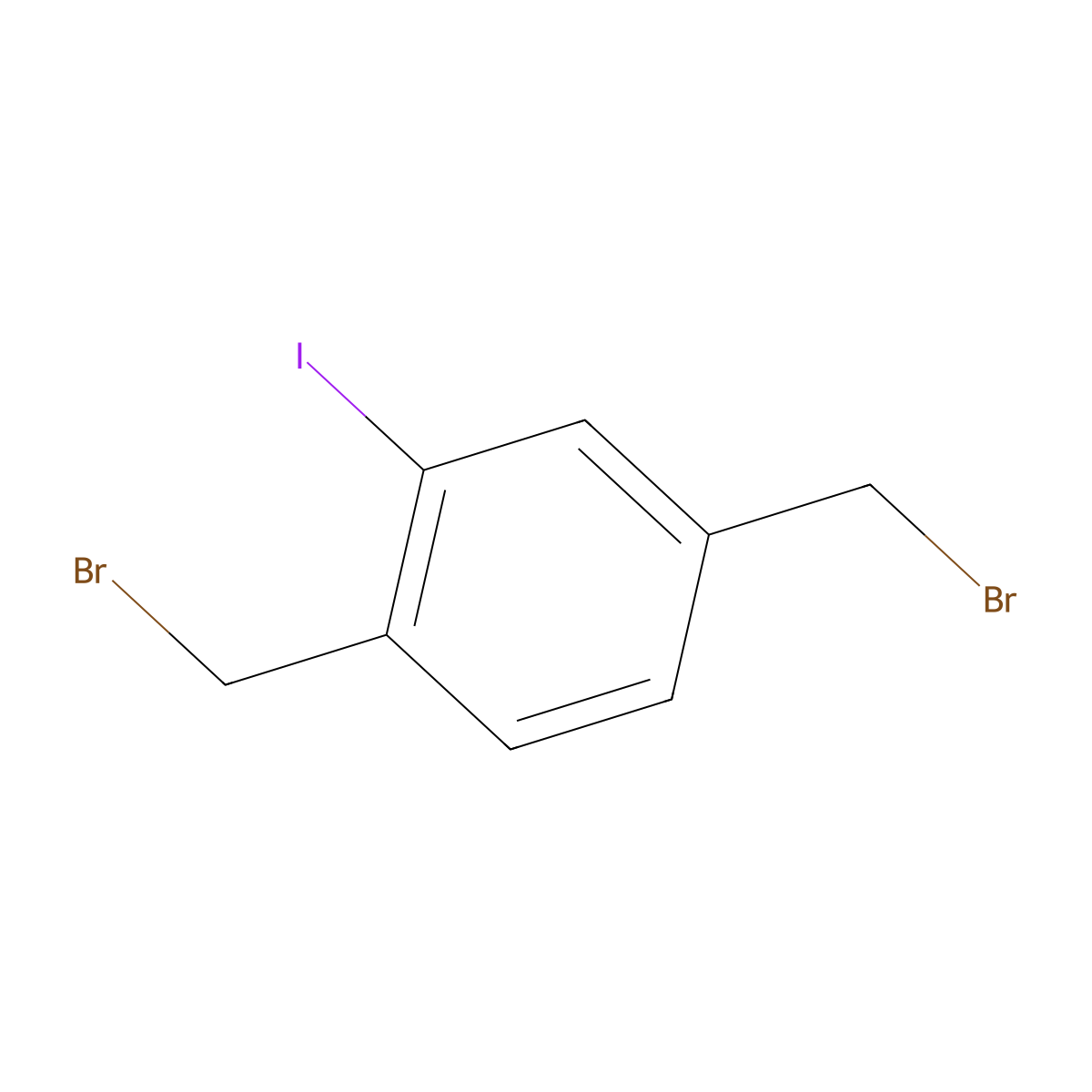 1,4-Bis(bromomethyl)-2-iodobenzene molecular structure, CAS 60017-02-9