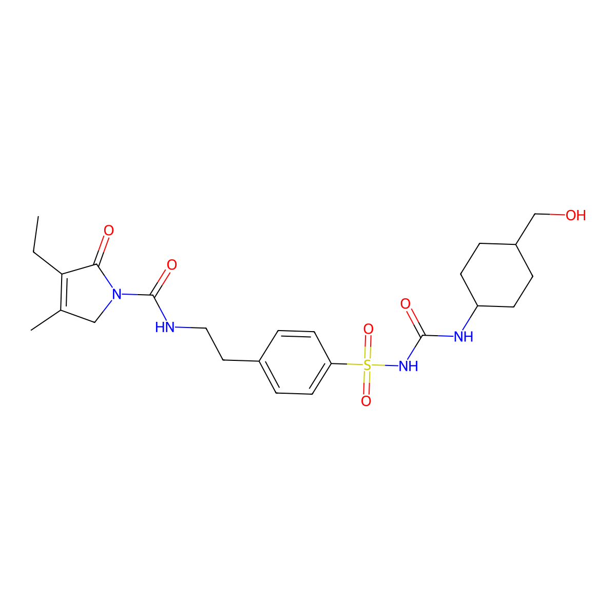 Hydroxyglimepiride molecular structure, CAS 600177-94-4