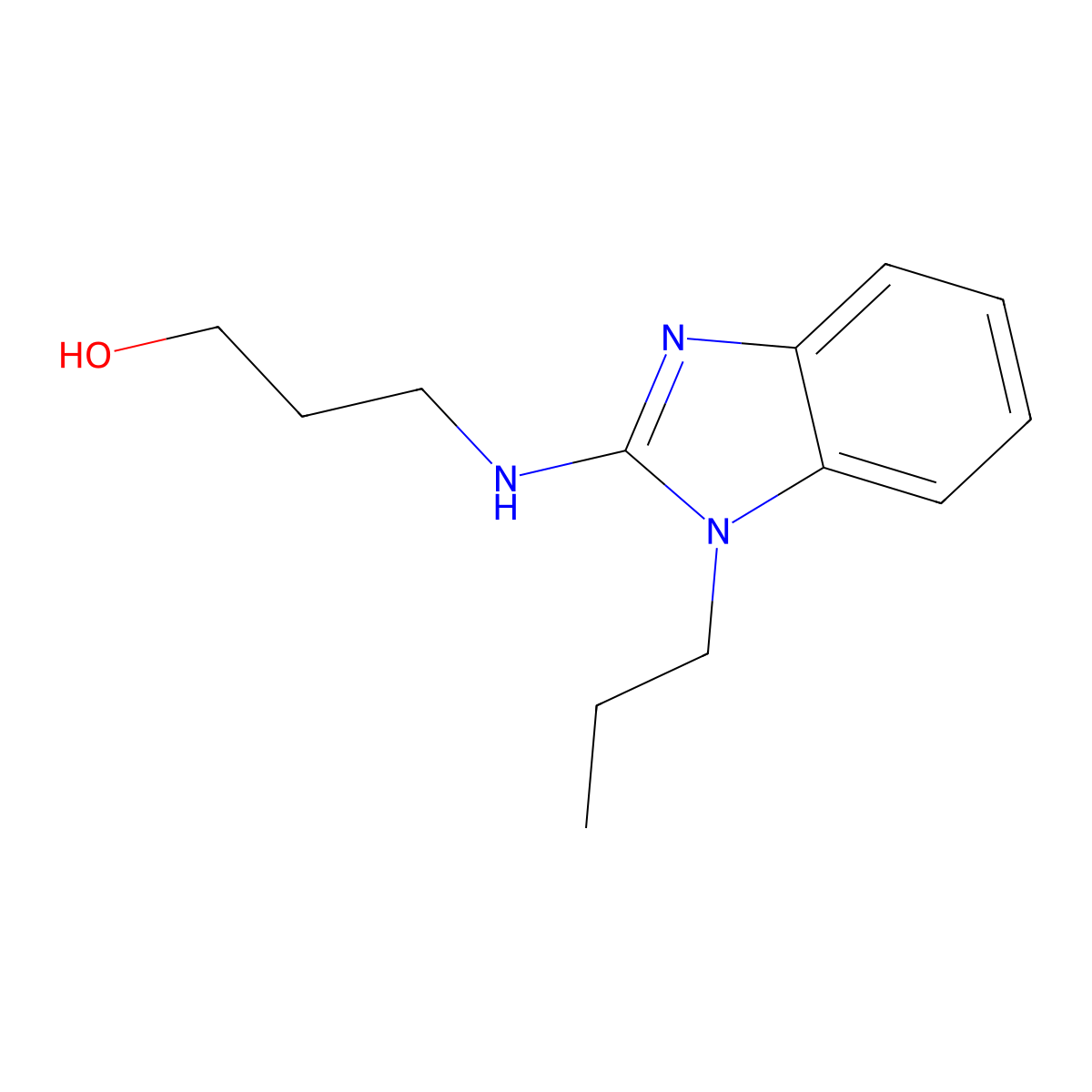 3-[(1-Propylbenzimidazol-2-yl)amino]propan-1-ol molecular structure, CAS 600180-34-5