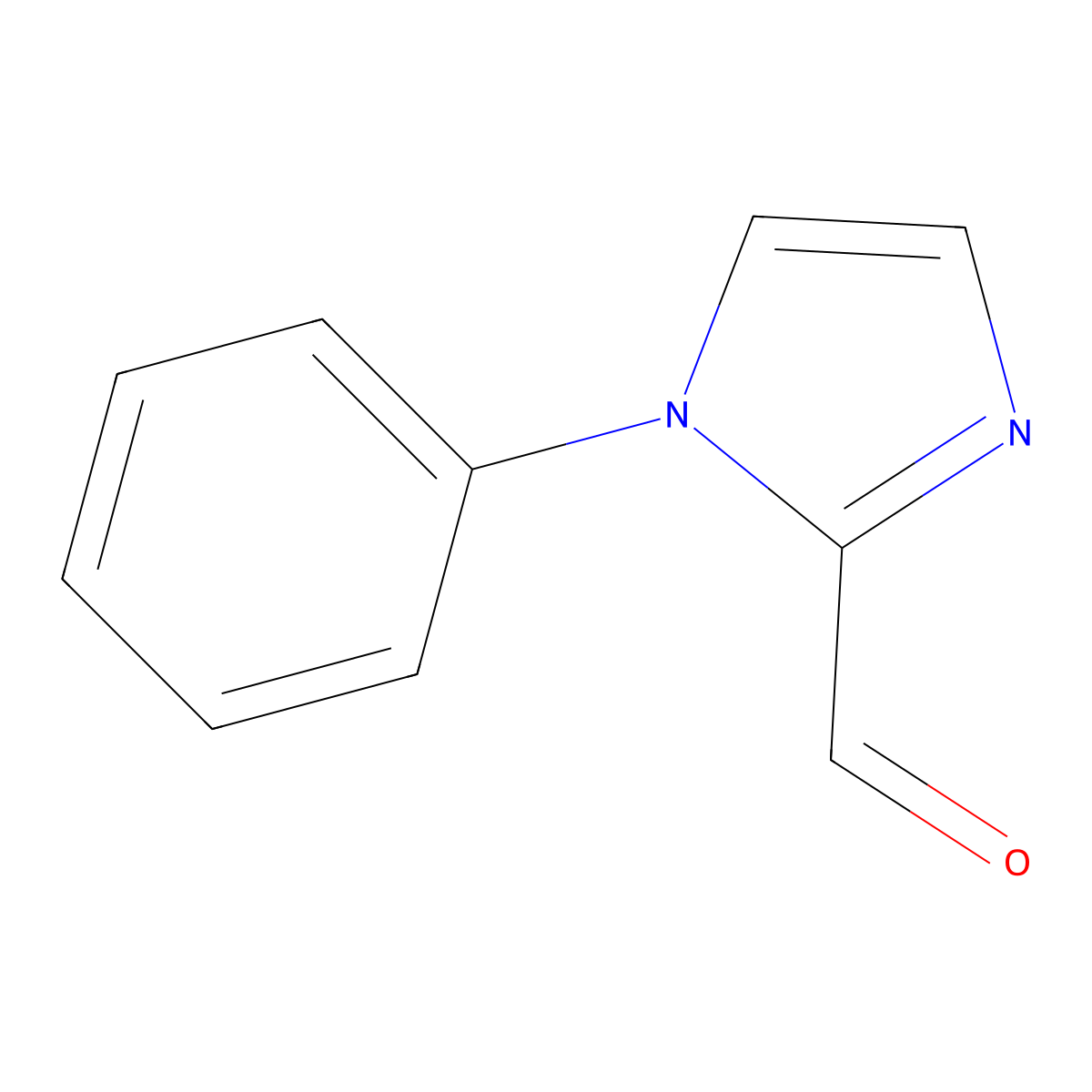 1-phenyl-1H-imidazole-2-carbaldehyde molecular structure, CAS 6002-15-9