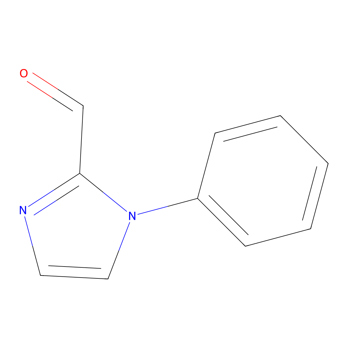 1-phenyl-1H-imidazole-2-carbaldehyde molecular structure, CAS 6002-15-9