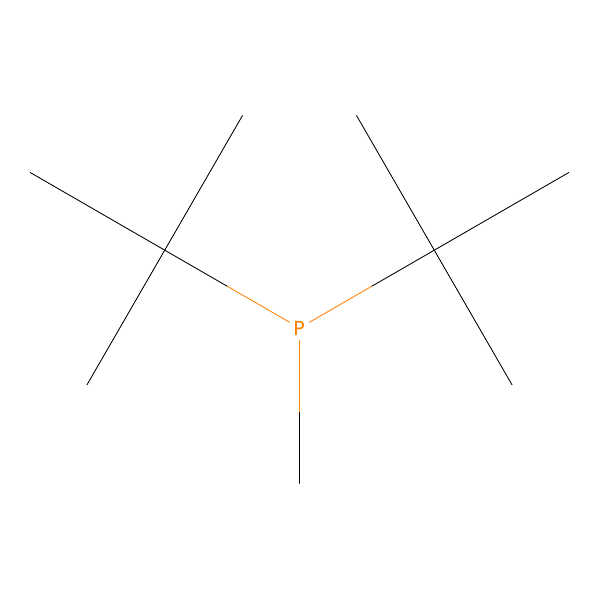 Di-tert-butylmethylphosphine molecular structure, CAS 6002-40-0