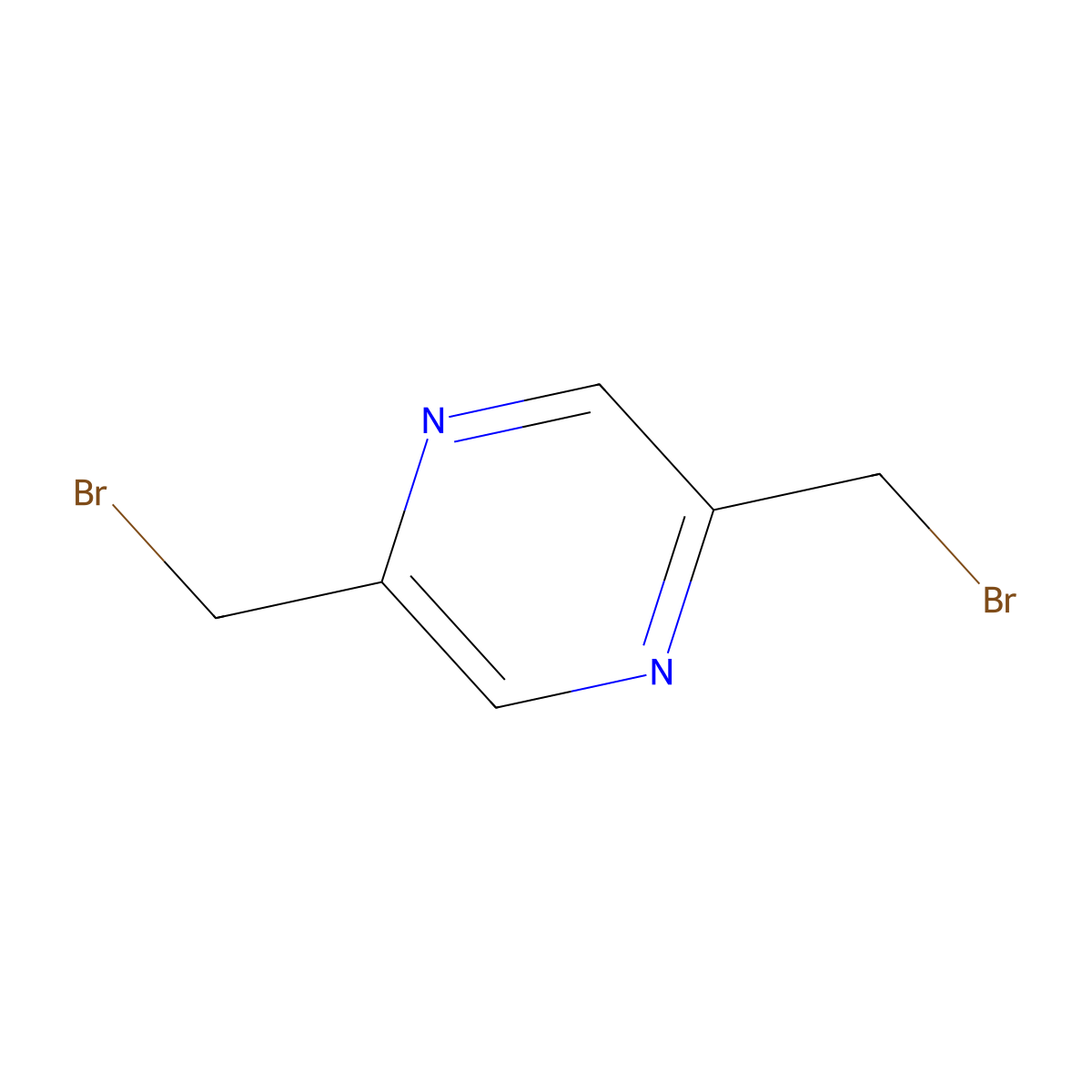 Pyrazine, 2,5-bis(bromomethyl)- molecular structure, CAS 60023-30-5
