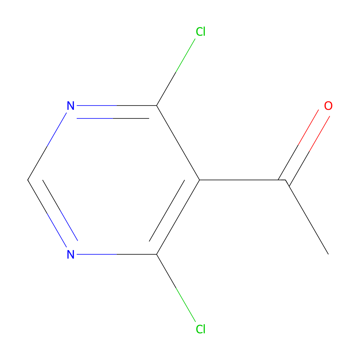1-(4,6-Dichloro-5-pyrimidinyl)ethanone molecular structure, CAS 60025-06-1