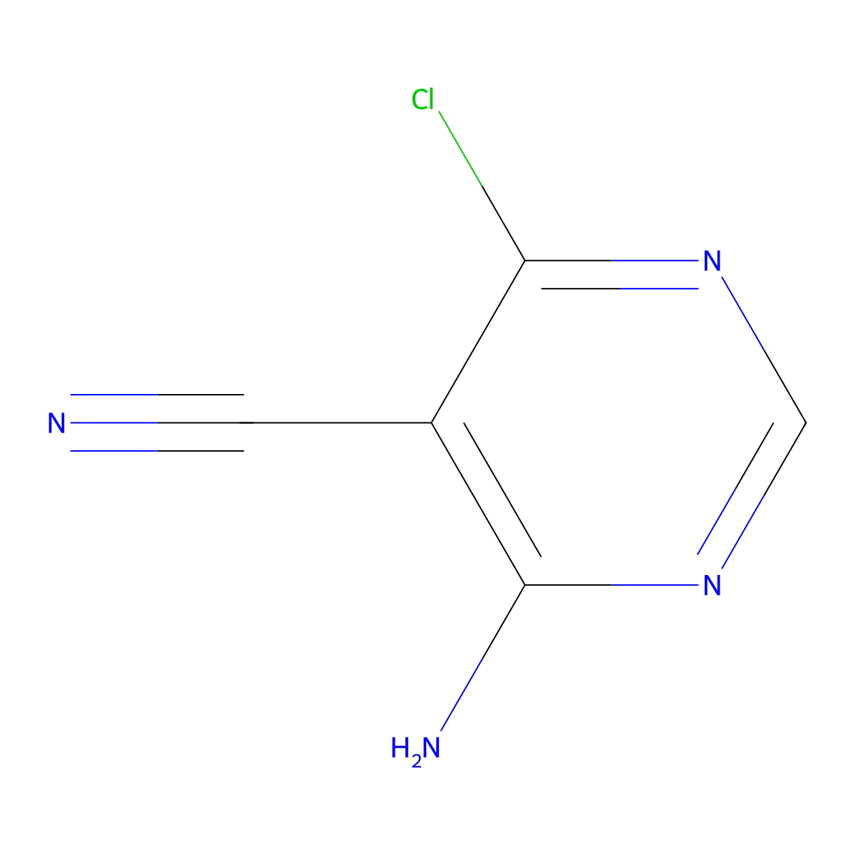 4-Amino-6-chloropyrimidine-5-carbonitrile molecular structure, CAS 60025-09-4