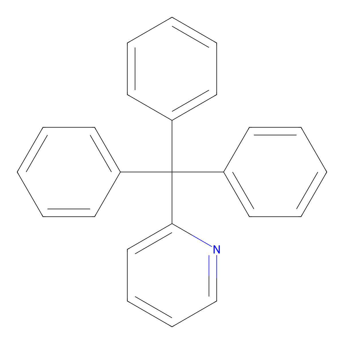 2-(Triphenylmethyl)pyridine molecular structure, CAS 60025-46-9