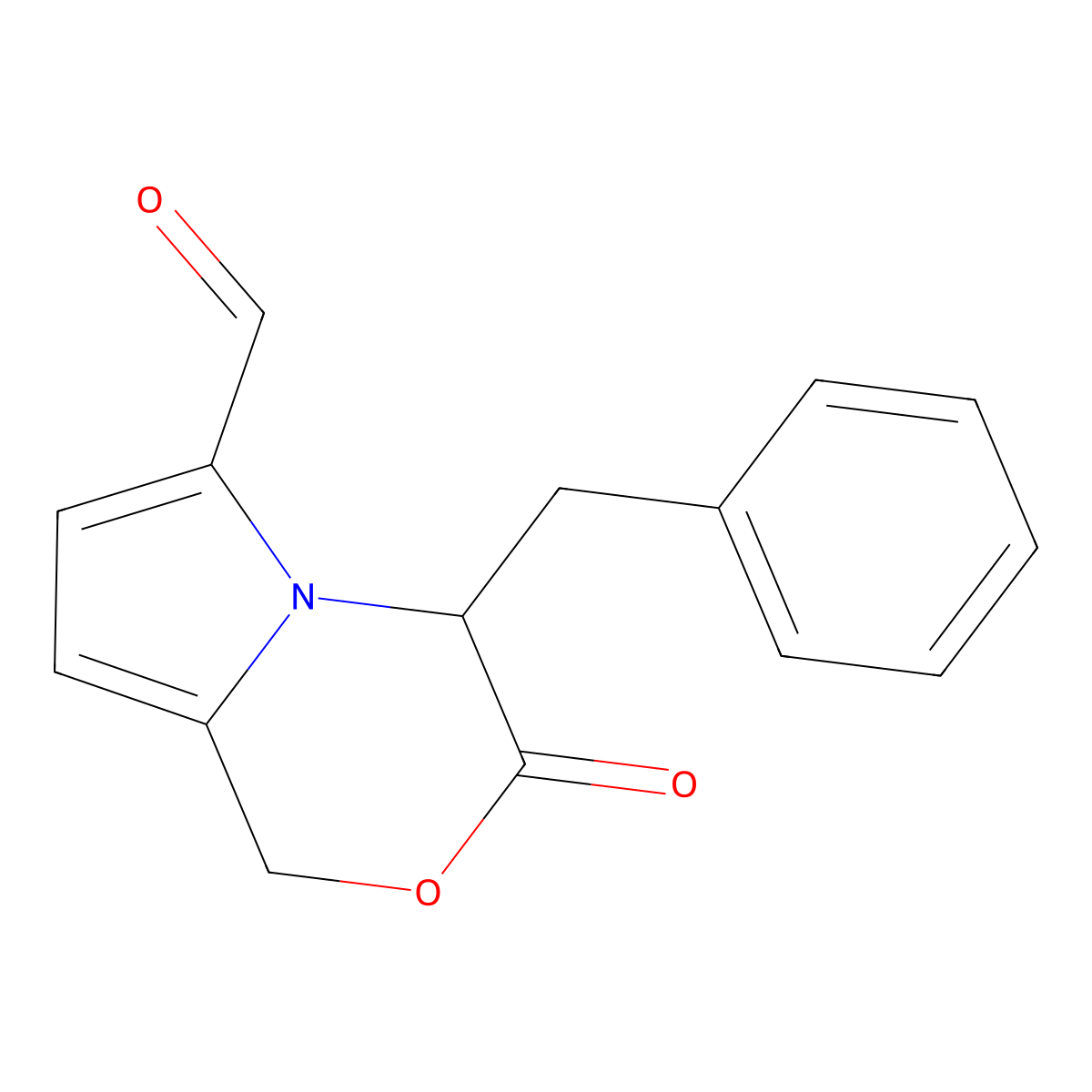 3-Oxo-4-benzyl-3,4-dihydro-1H-pyrrolo [2,1-c] oxazine-6-methylal molecular structure, CAS 60026-28-0