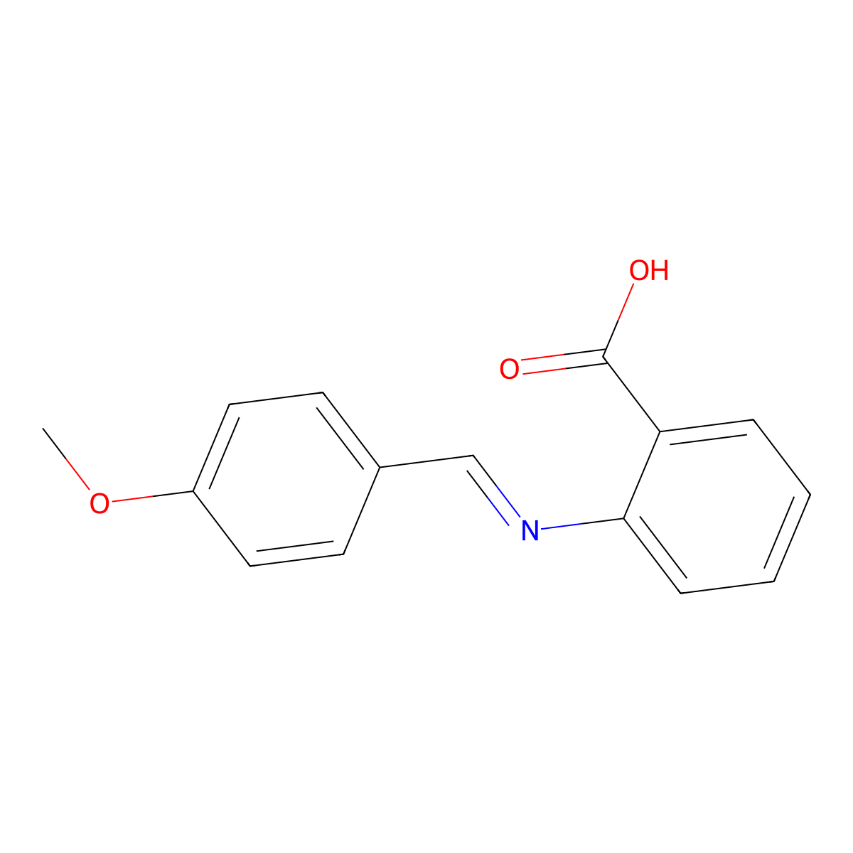p-Methoxybenzylideneanthranilic acid molecular structure, CAS 60027-80-7