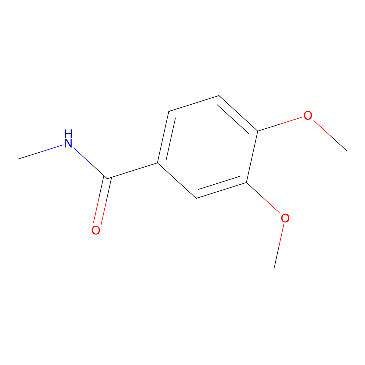 3,4-dimethoxy-N-methylbenzamide molecular structure, CAS 60028-86-6