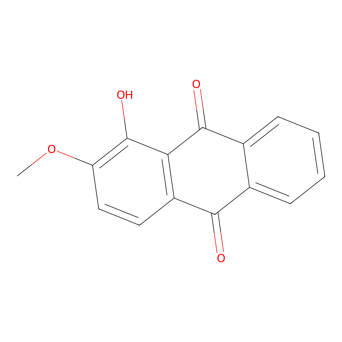 Alizarin 2-methyl ether molecular structure, CAS 6003-11-8