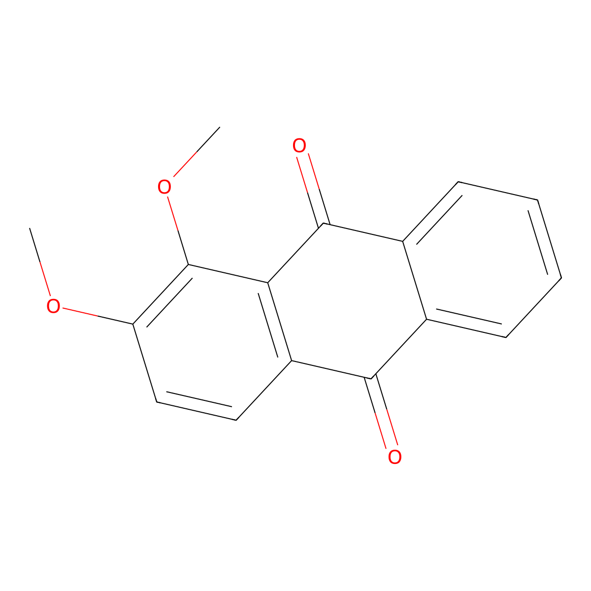 1,2-Dimethoxyanthracene-9,10-Dione molecular structure, CAS 6003-12-9