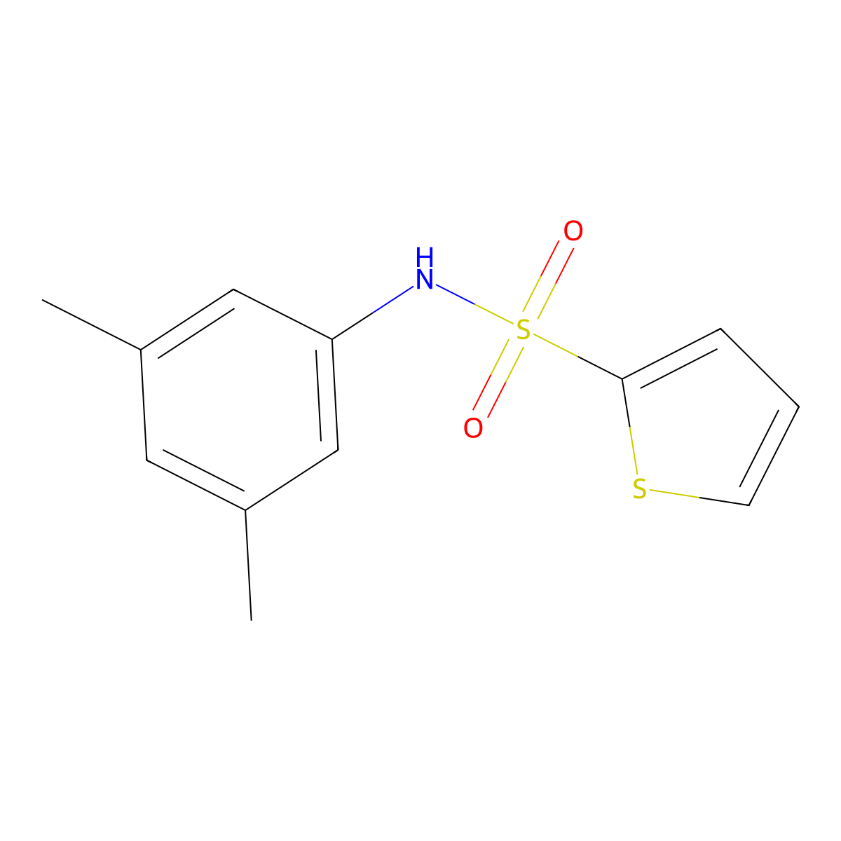 N-(3,5-dimethylphenyl)thiophene-2-sulfonamide molecular structure, CAS 6003-54-9