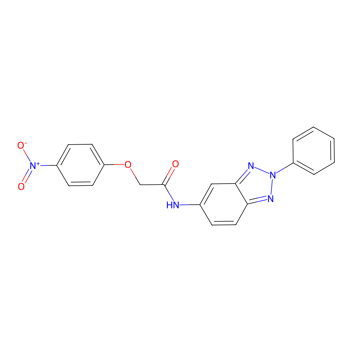 2-(4-nitrophenoxy)-N-(2-phenyl-2H-benzotriazol-5-yl)acetamide molecular structure, CAS 6003-75-4
