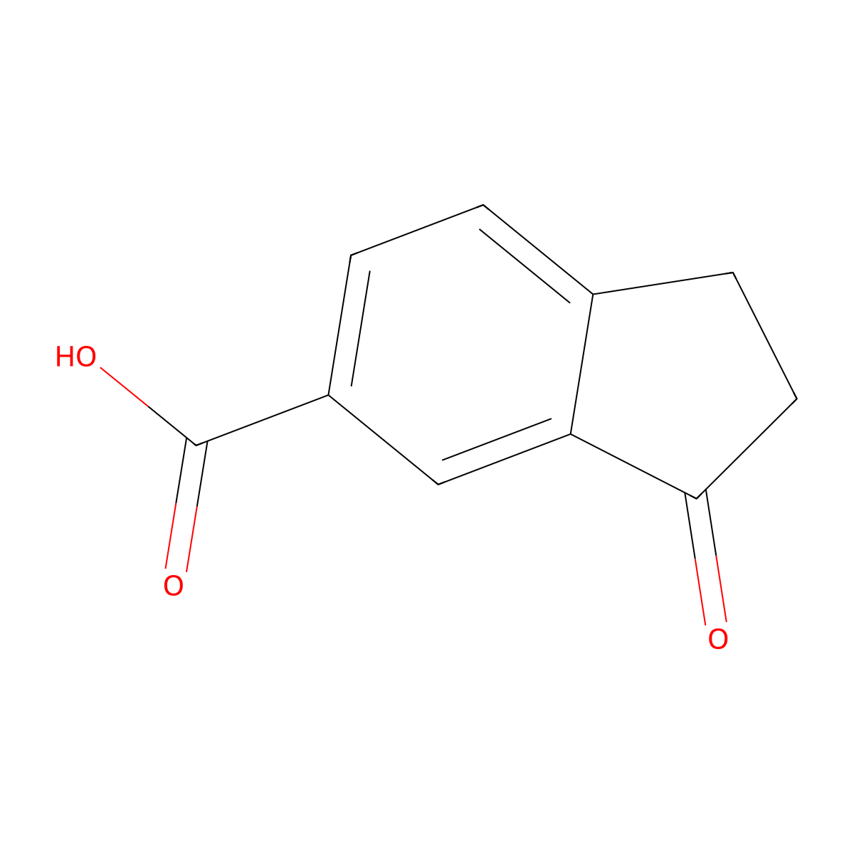 1-Indanone-6-carboxylic acid molecular structure, CAS 60031-08-5