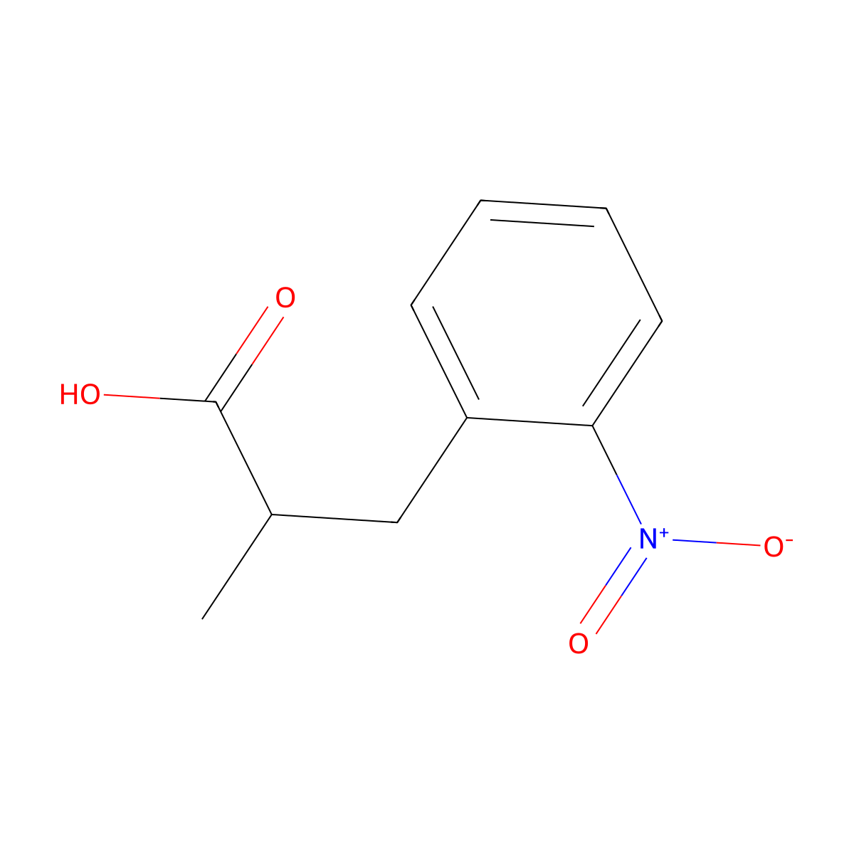2-Methyl-3-(2-nitrophenyl)propanoic Acid molecular structure, CAS 60031-23-4