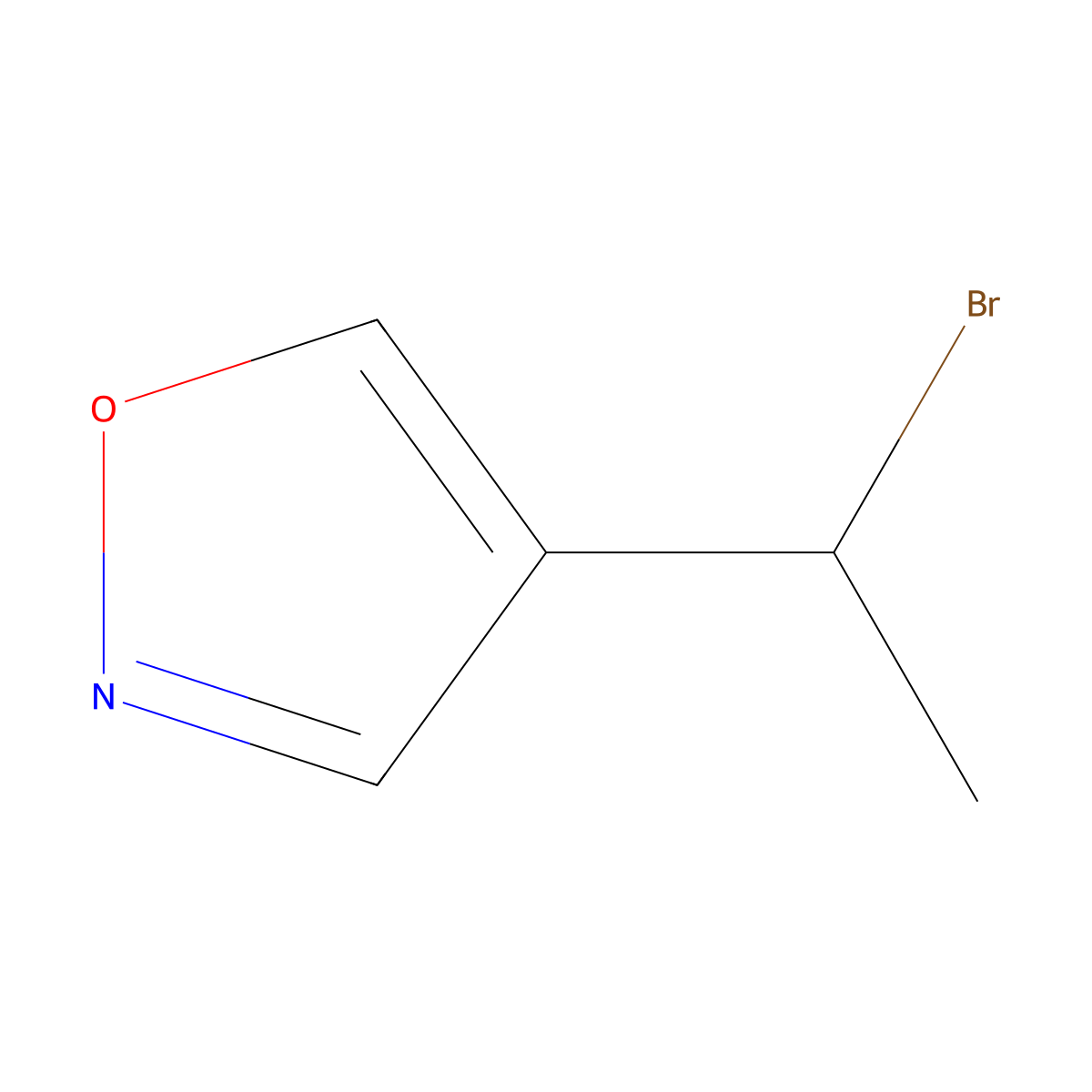 4-(1-Bromoethyl)-1,2-oxazole molecular structure, CAS 60031-46-1