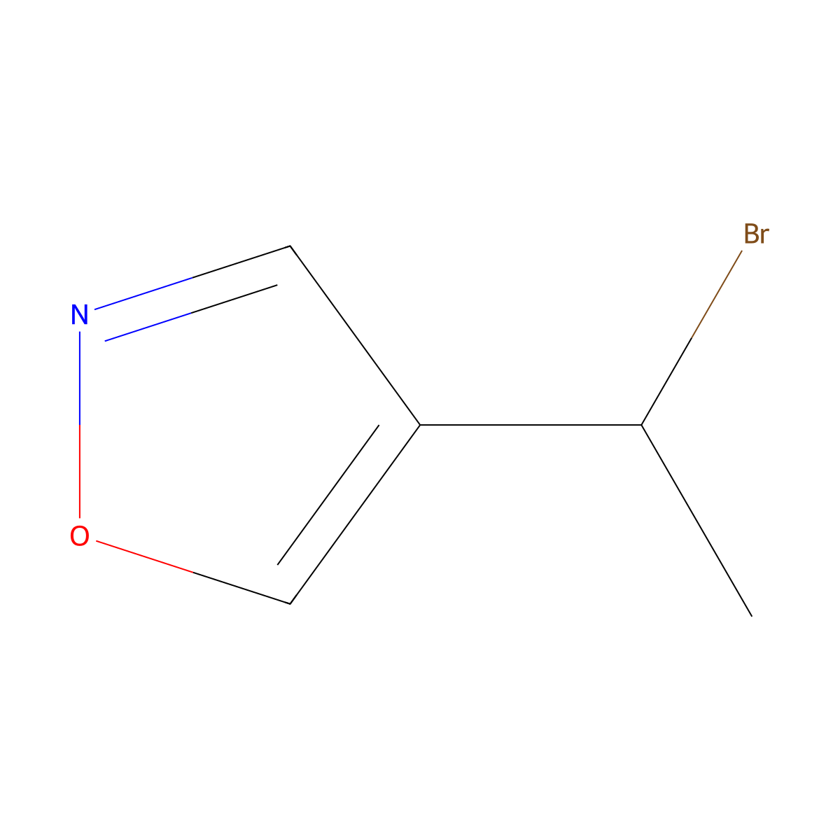 4-(1-Bromoethyl)-1,2-oxazole molecular structure, CAS 60031-46-1