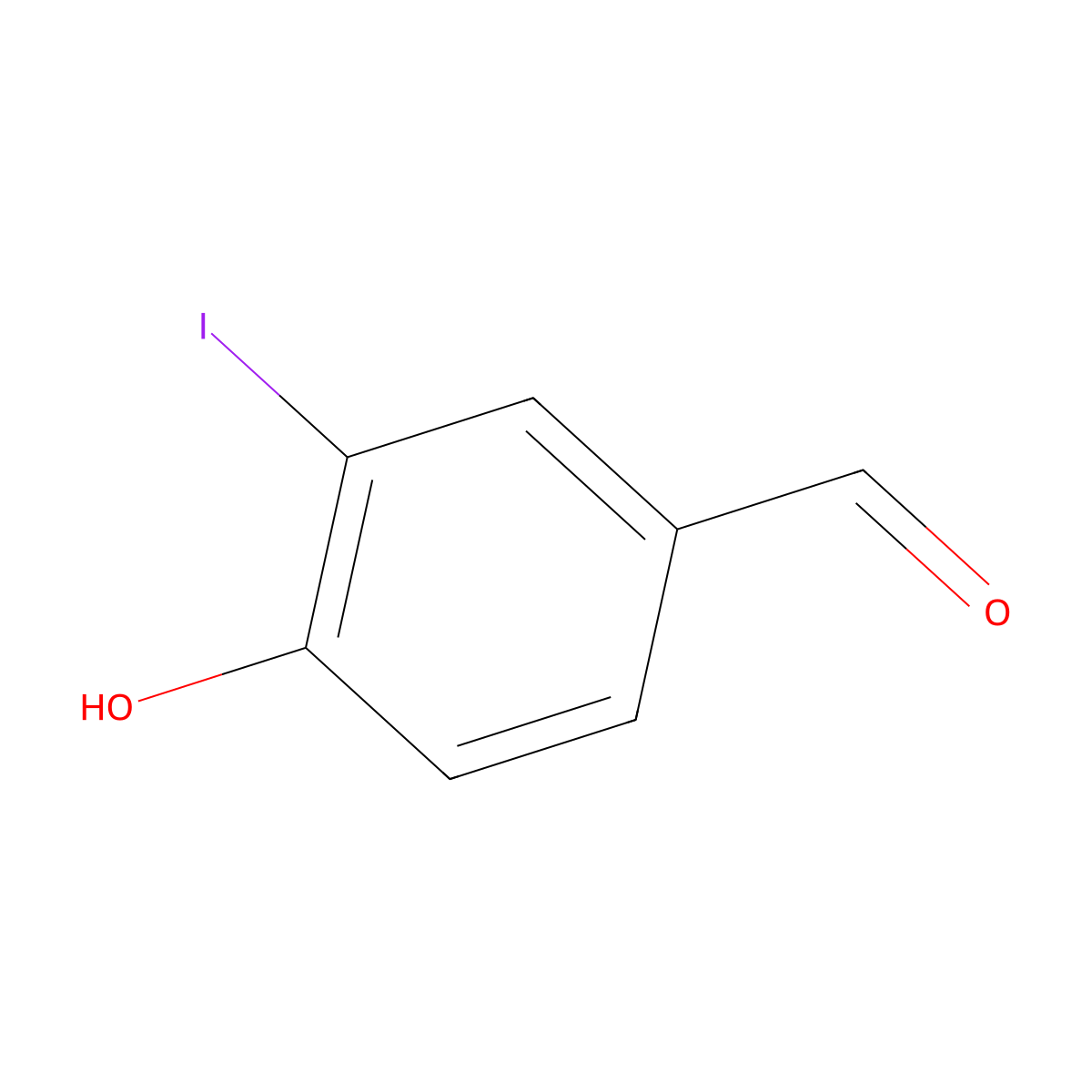 4-Hydroxy-3-iodobenzaldehyde molecular structure, CAS 60032-63-5