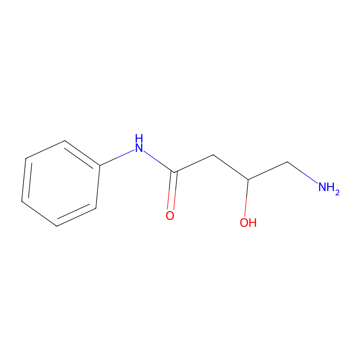 4-Amino-3-hydroxybutananilide molecular structure, CAS 60032-67-9