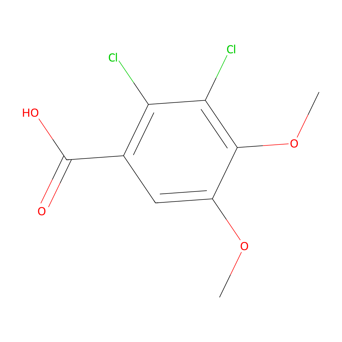 2,3-Dichloro-4,5-dimethoxybenzoic acid molecular structure, CAS 60032-96-4