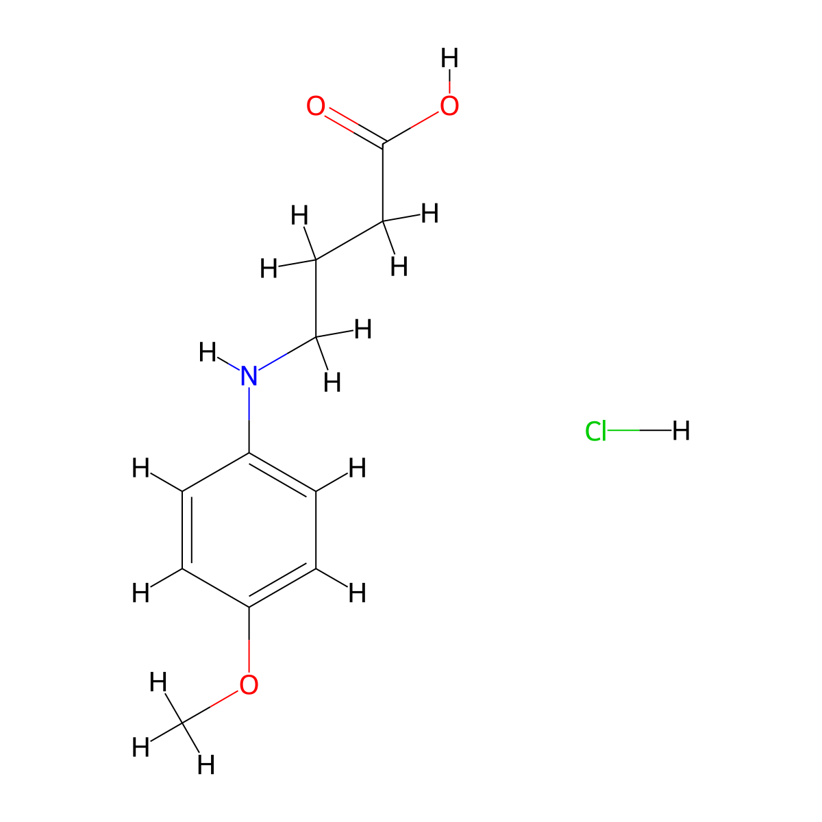 4-[(4-Methoxyphenyl)amino]butanoic acid hydrochloride molecular structure, CAS 60034-83-5
