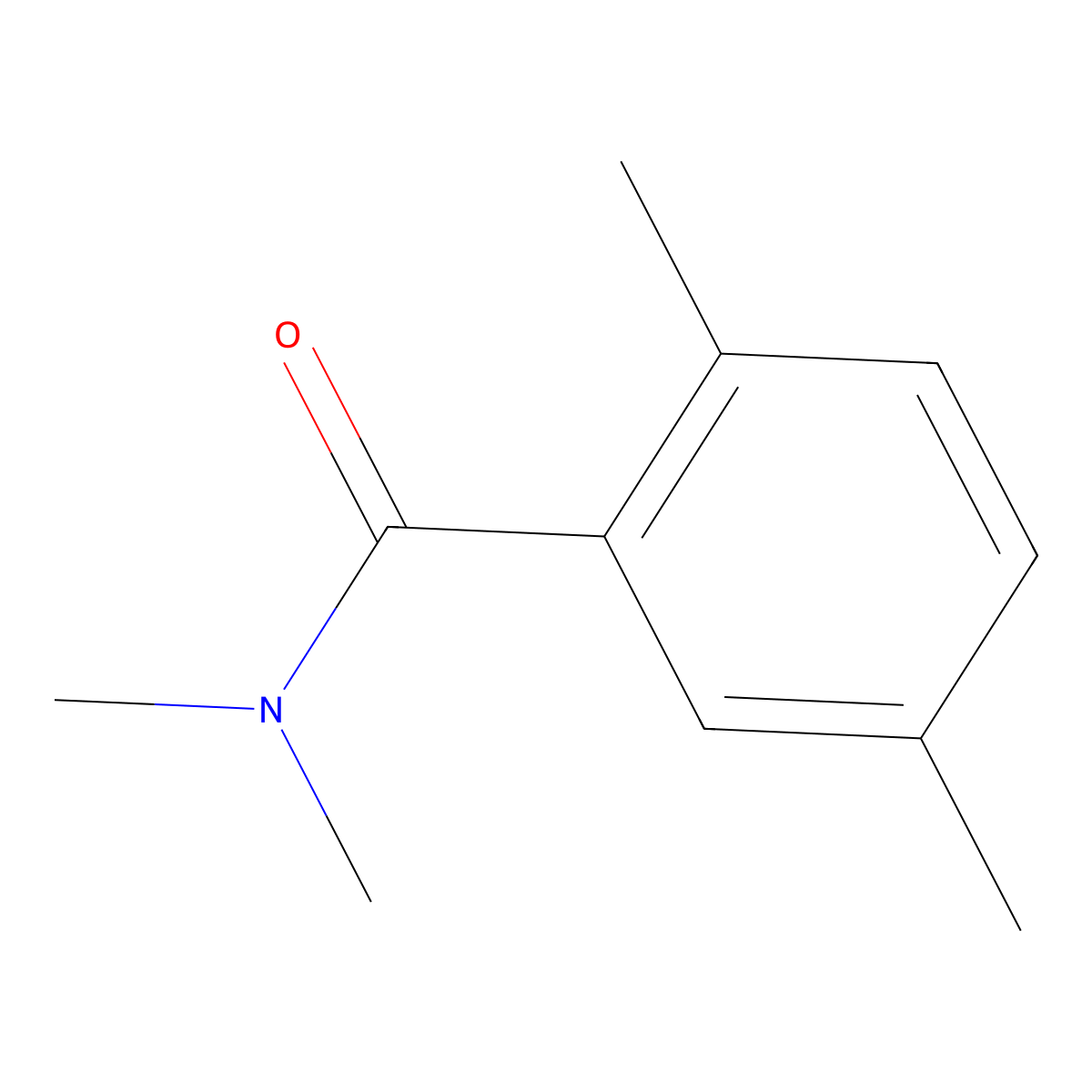 N,N,2,5-Tetramethylbenzamide molecular structure, CAS 60034-85-7