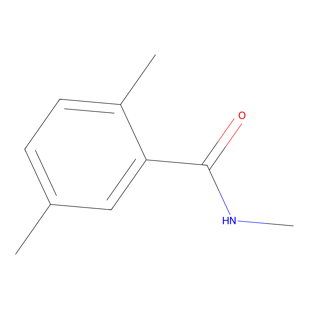 N,2,5-trimethylbenzamide molecular structure, CAS 60034-93-7