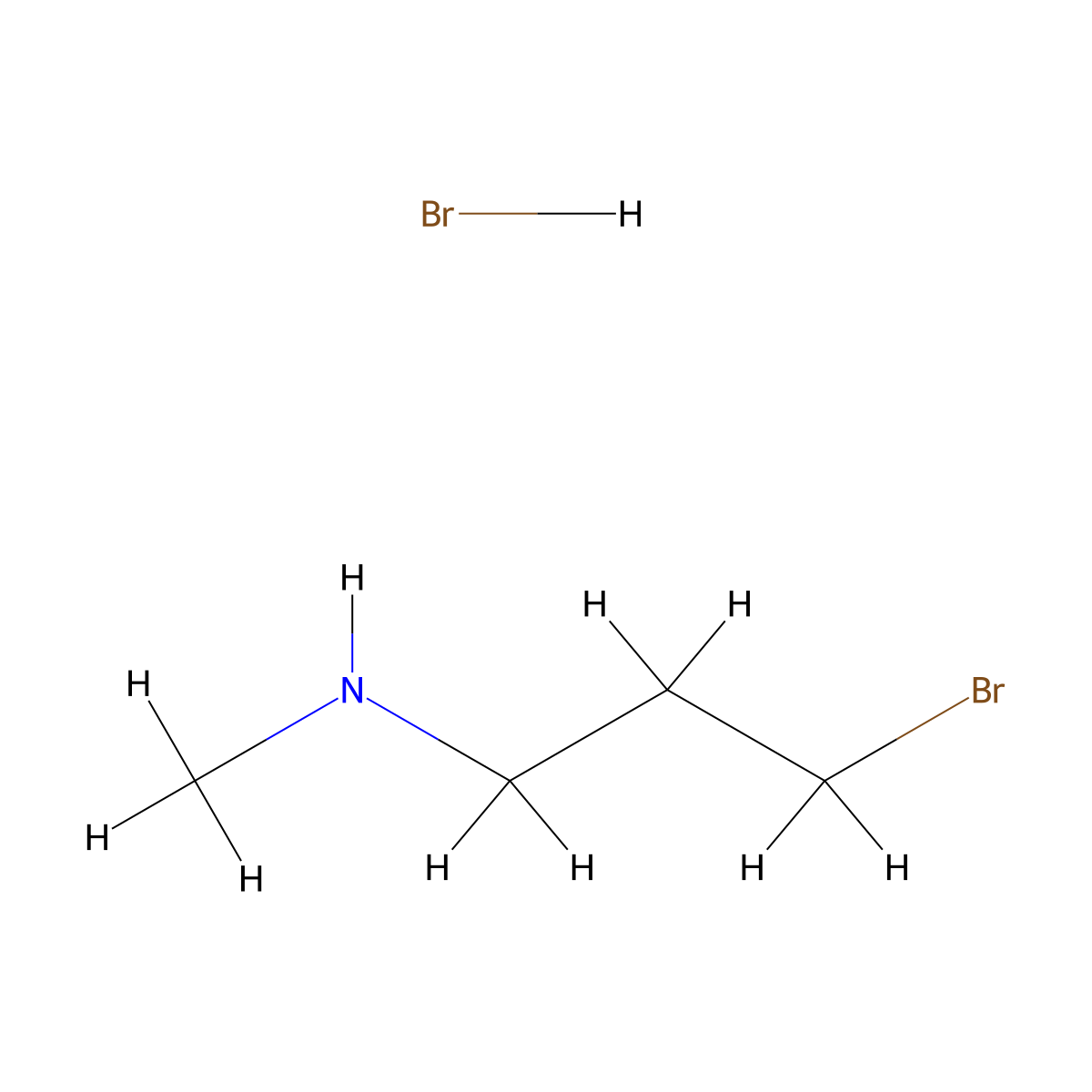 (3-Bromopropyl)(methyl)amine hydrobromide molecular structure, CAS 60035-88-3