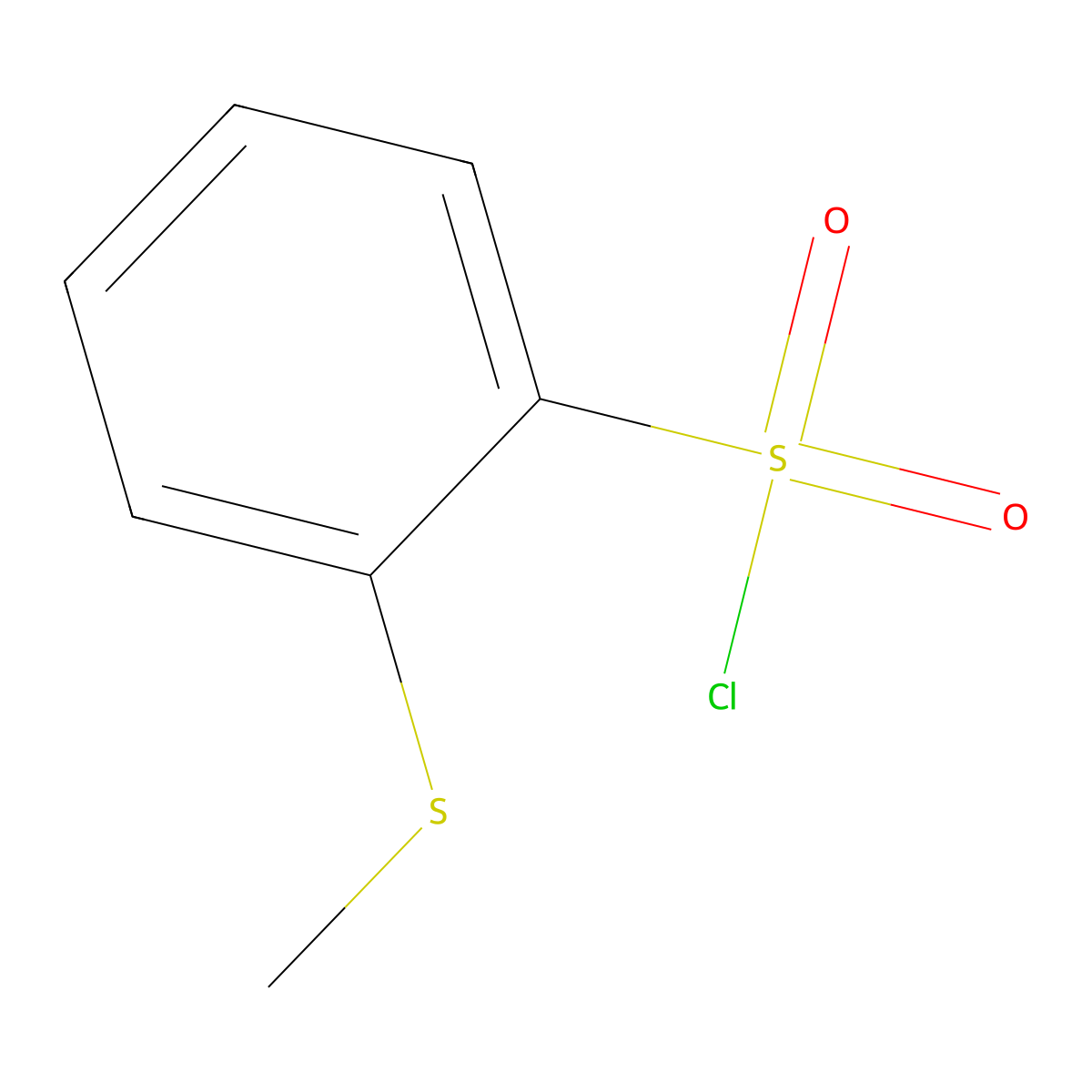 2-(Methylsulfanyl)benzene-1-sulfonyl chloride molecular structure, CAS 60036-45-5
