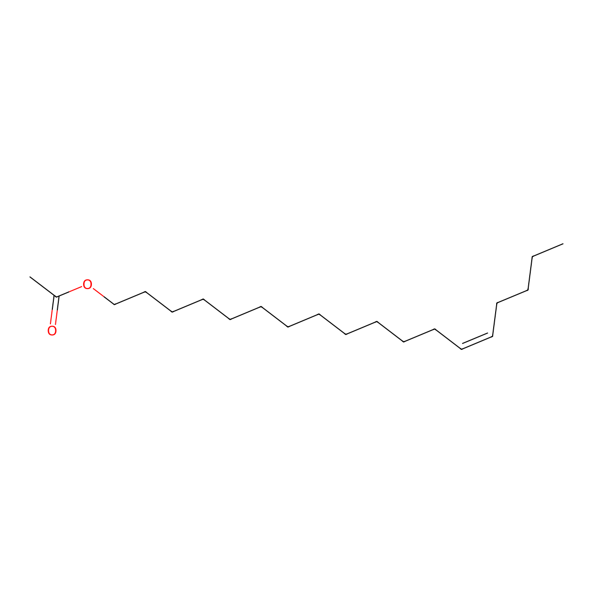 13-Octadecenyl acetate, (13Z)- molecular structure, CAS 60037-58-3