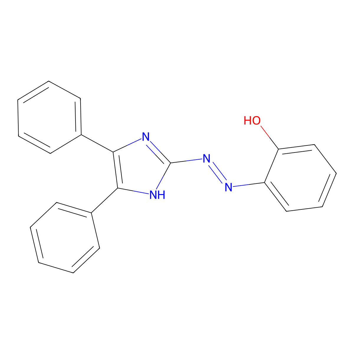 2-[(4,5-diphenyl-1H-imidazol-2-yl)diazenyl]phenol molecular structure, CAS 60037-63-0