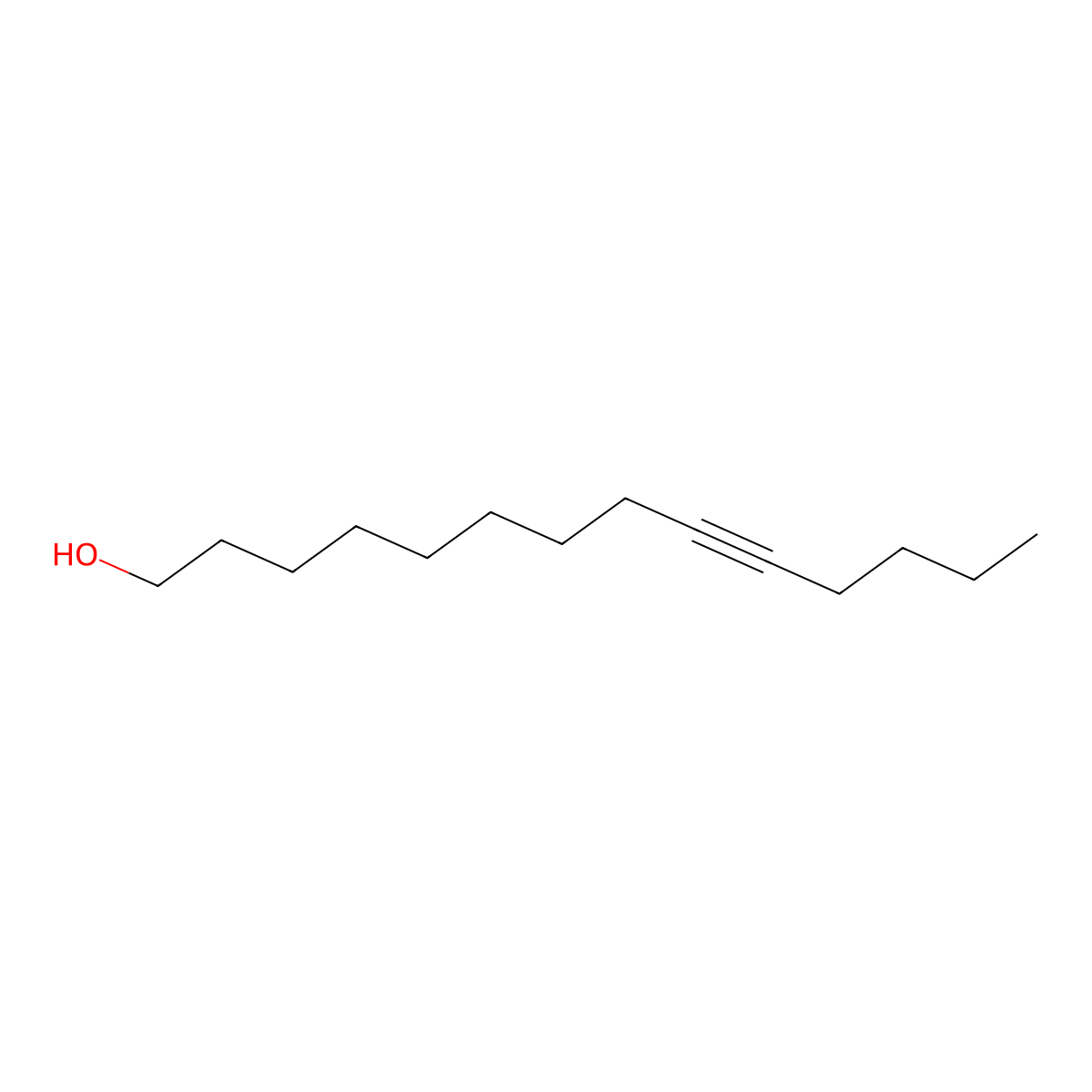 9-Tetradecyn-1-ol molecular structure, CAS 60037-69-6
