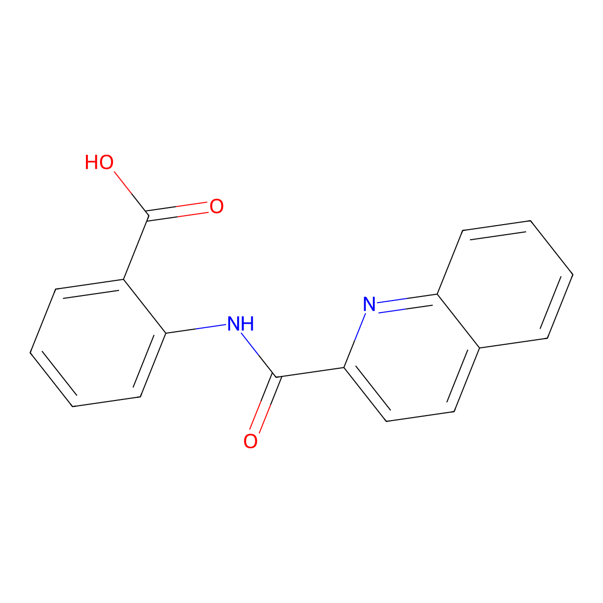 2-(Quinoline-2-carbonylamino)benzoic acid molecular structure, CAS 6004-20-2