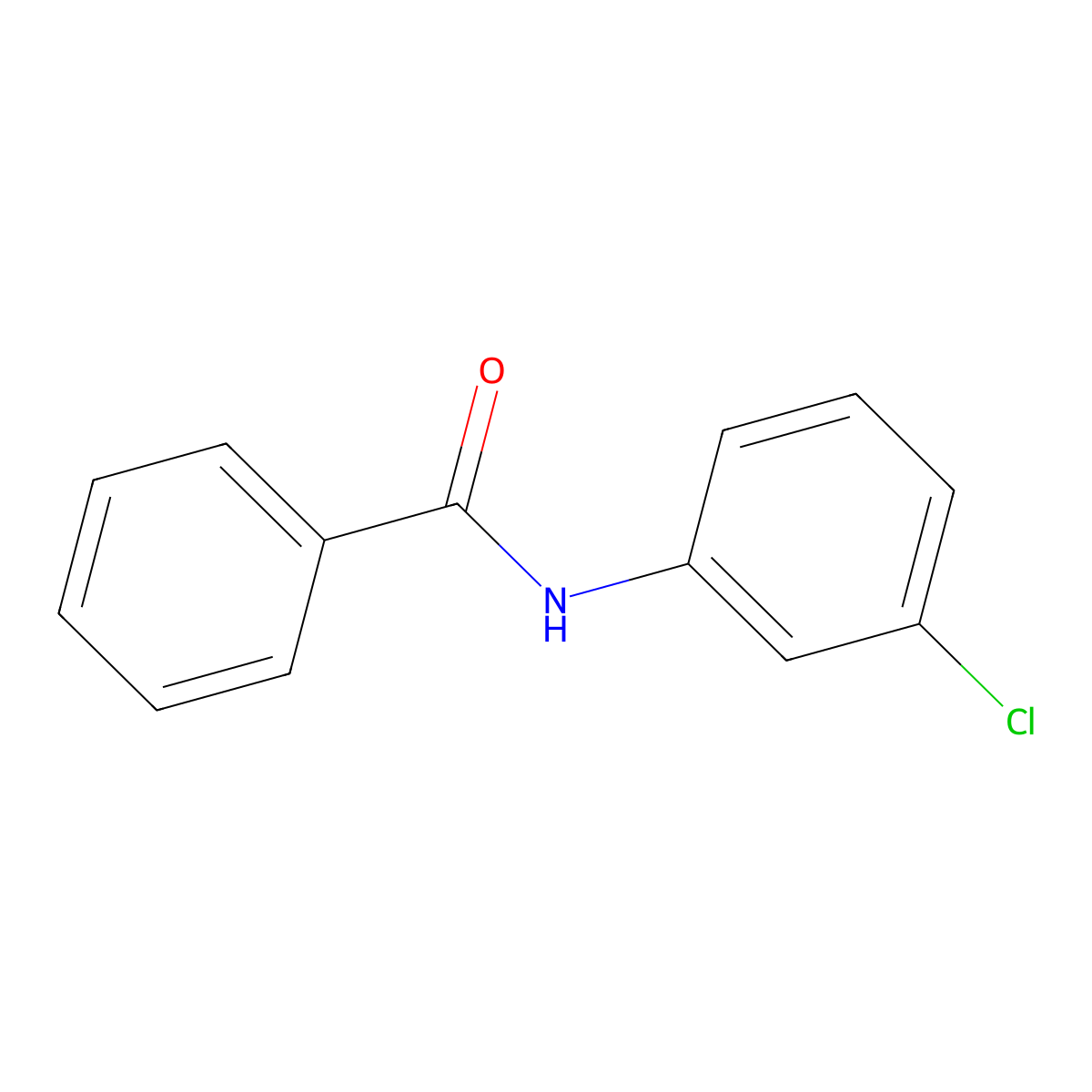 N-(3-Chlorophenyl)benzamide molecular structure, CAS 6004-21-3