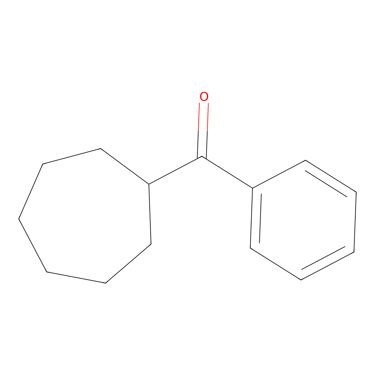 Cycloheptyl(phenyl)methanone molecular structure, CAS 6004-52-0