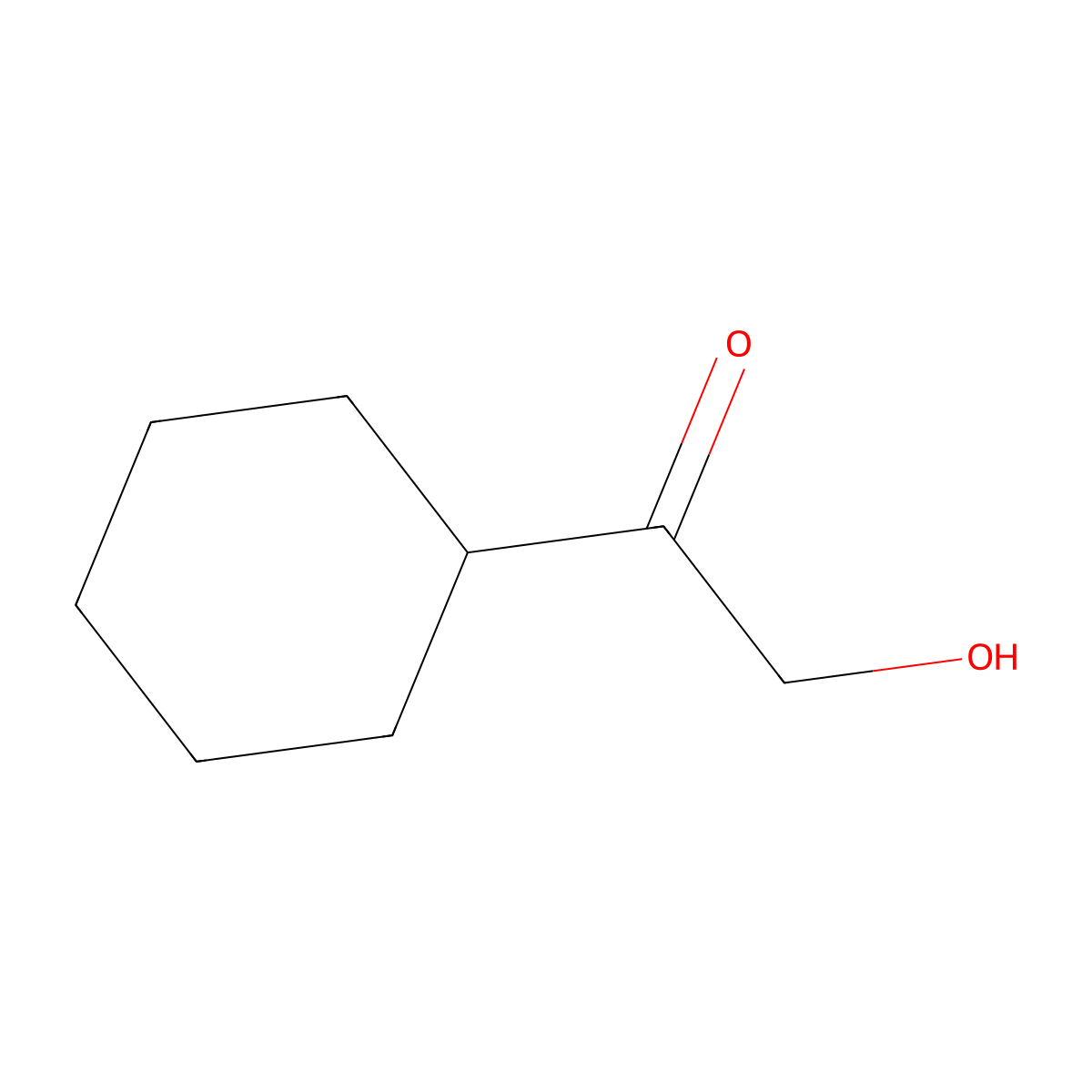 1-Cyclohexyl-2-hydroxyethanone molecular structure, CAS 6004-53-1