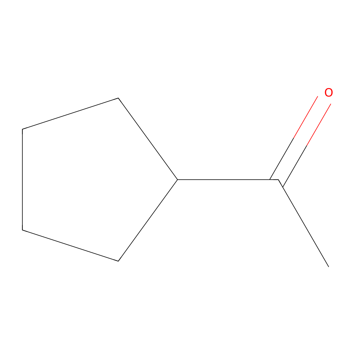 Cyclopentyl methyl ketone molecular structure, CAS 6004-60-0