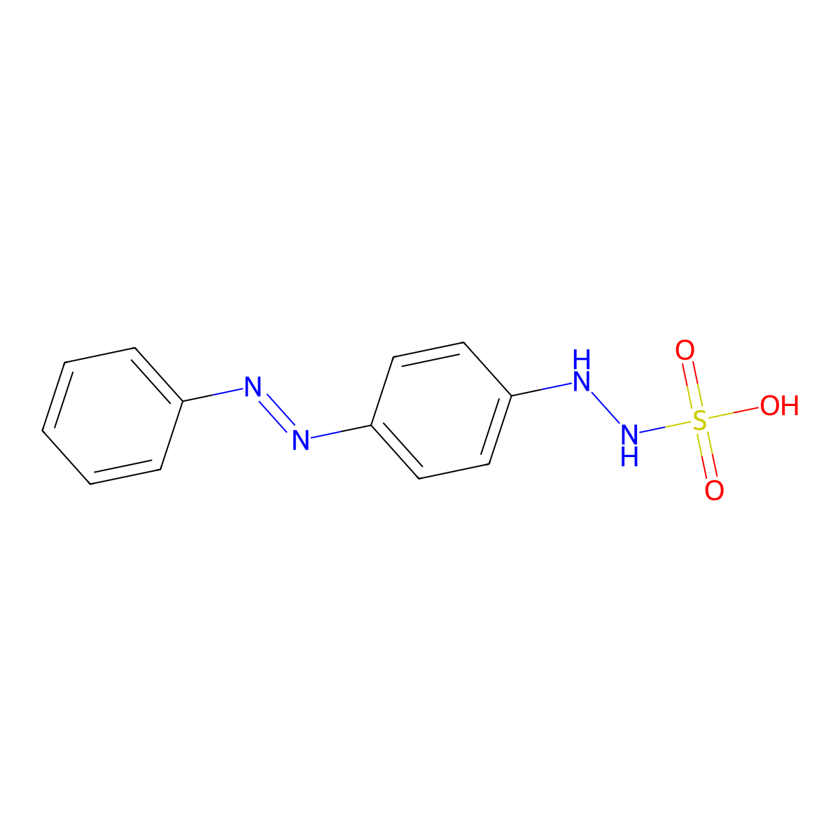 4-(Phenylazo)phenylhydrazinosulfonic acid molecular structure, CAS 6004-88-2