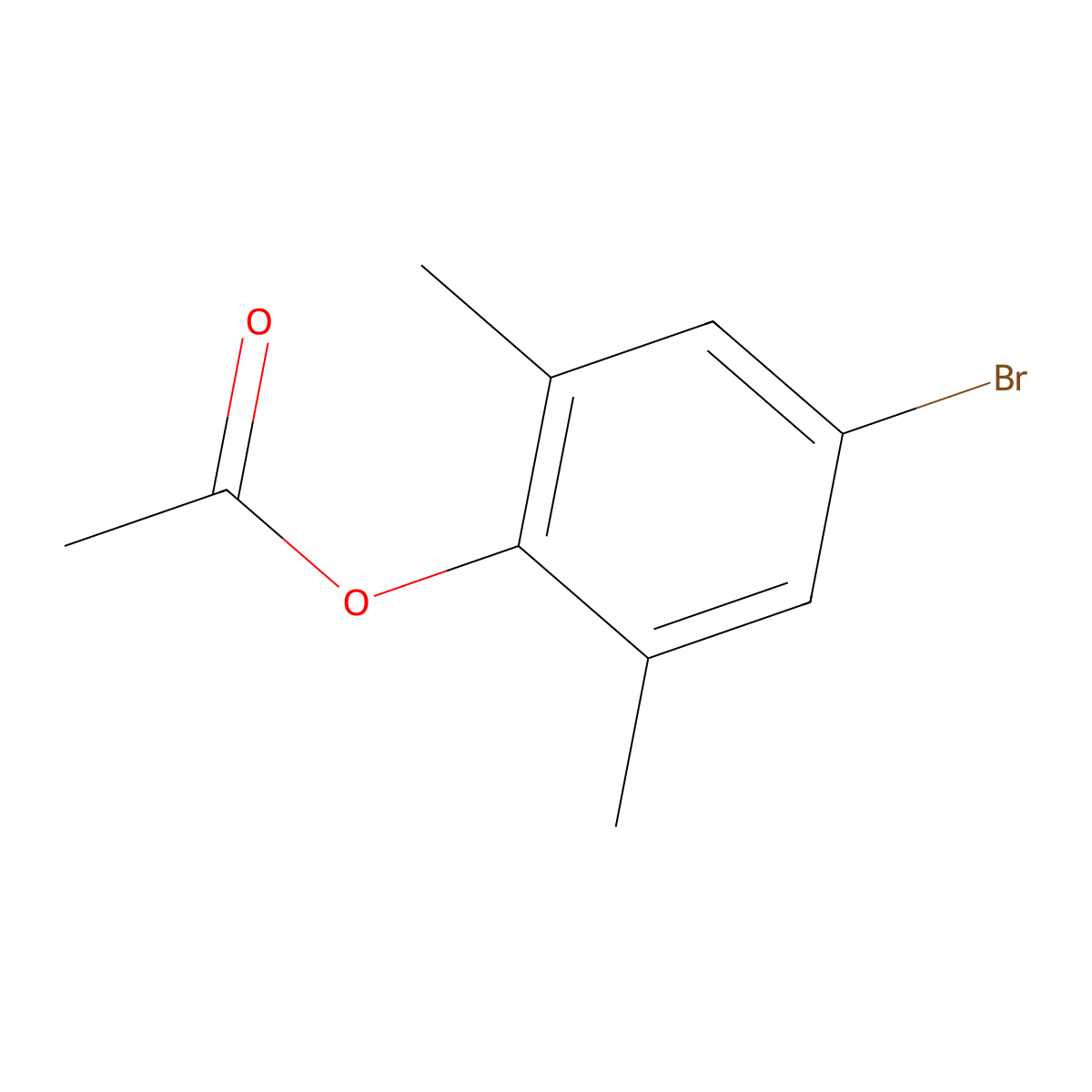 4-Bromo-2,6-dimethylphenyl acetate molecular structure, CAS 60041-68-1