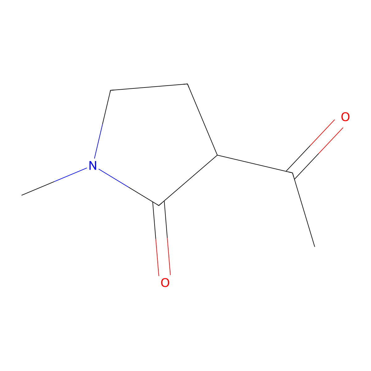 3-Acetyl-1-methylpyrrolidin-2-one molecular structure, CAS 60044-08-8