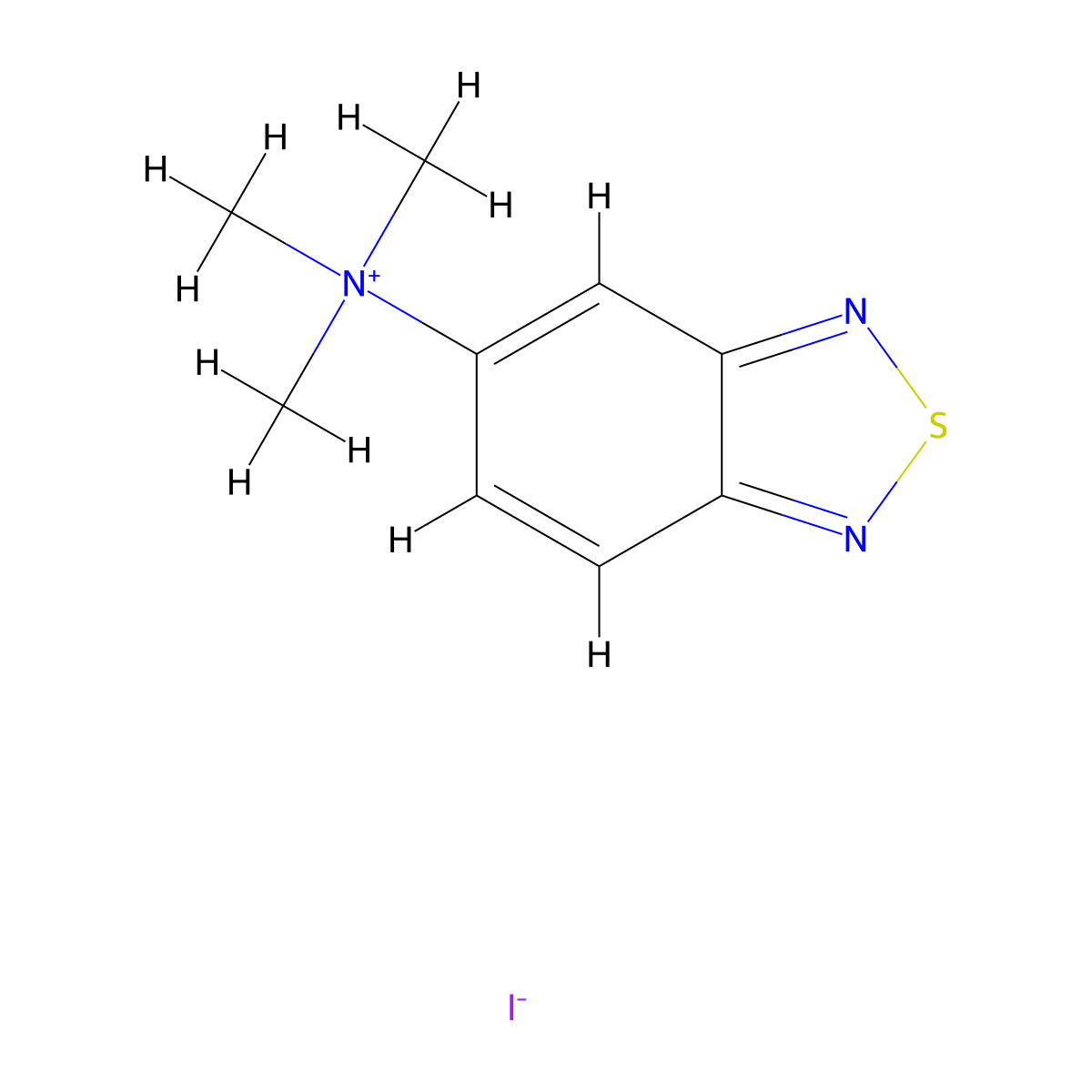 N,N,N-Trimethyl-2,1,3-benzothiadiazol-5-aminium iodide molecular structure, CAS 60045-74-1