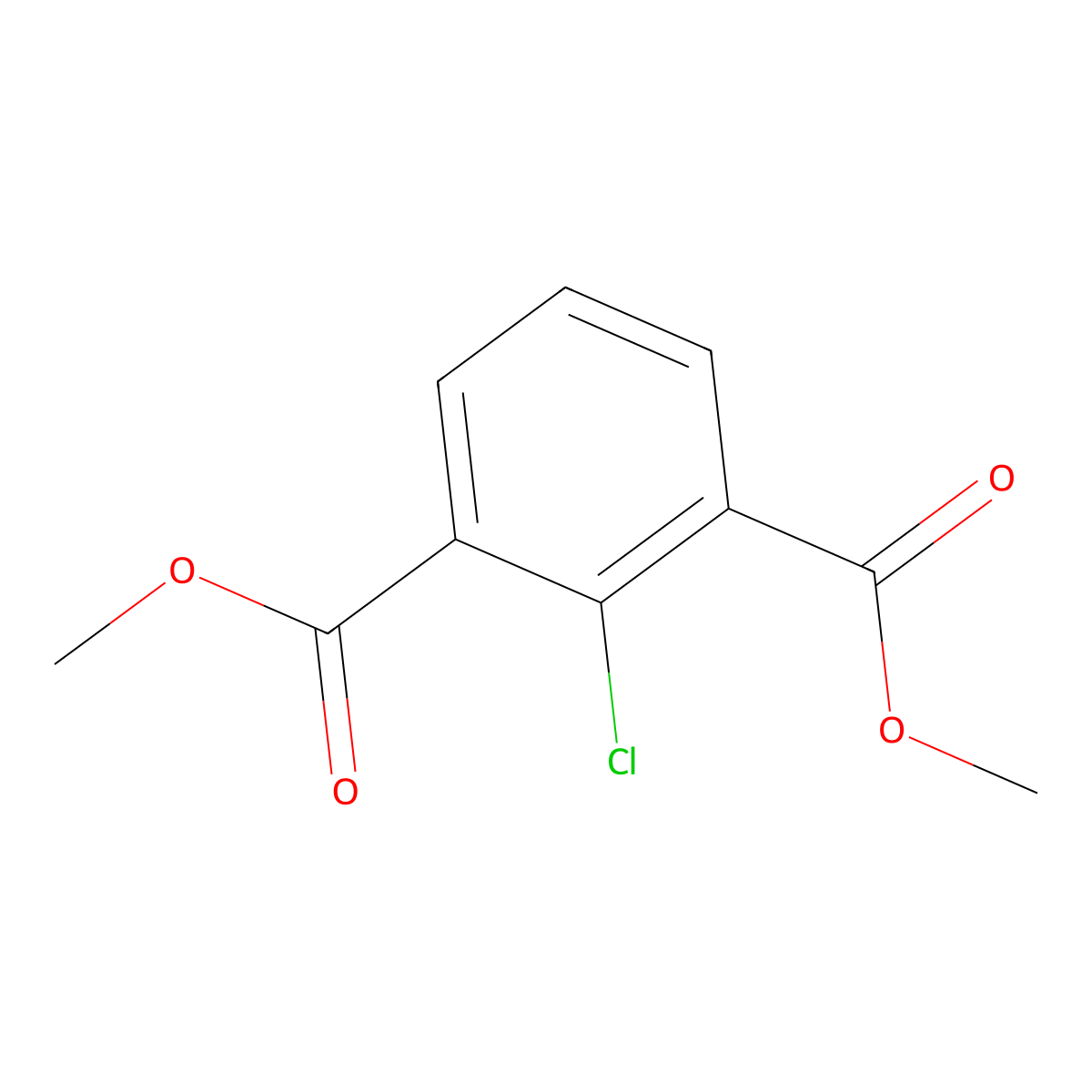 Dimethyl 2-chloroisophthalate molecular structure, CAS 60047-40-7