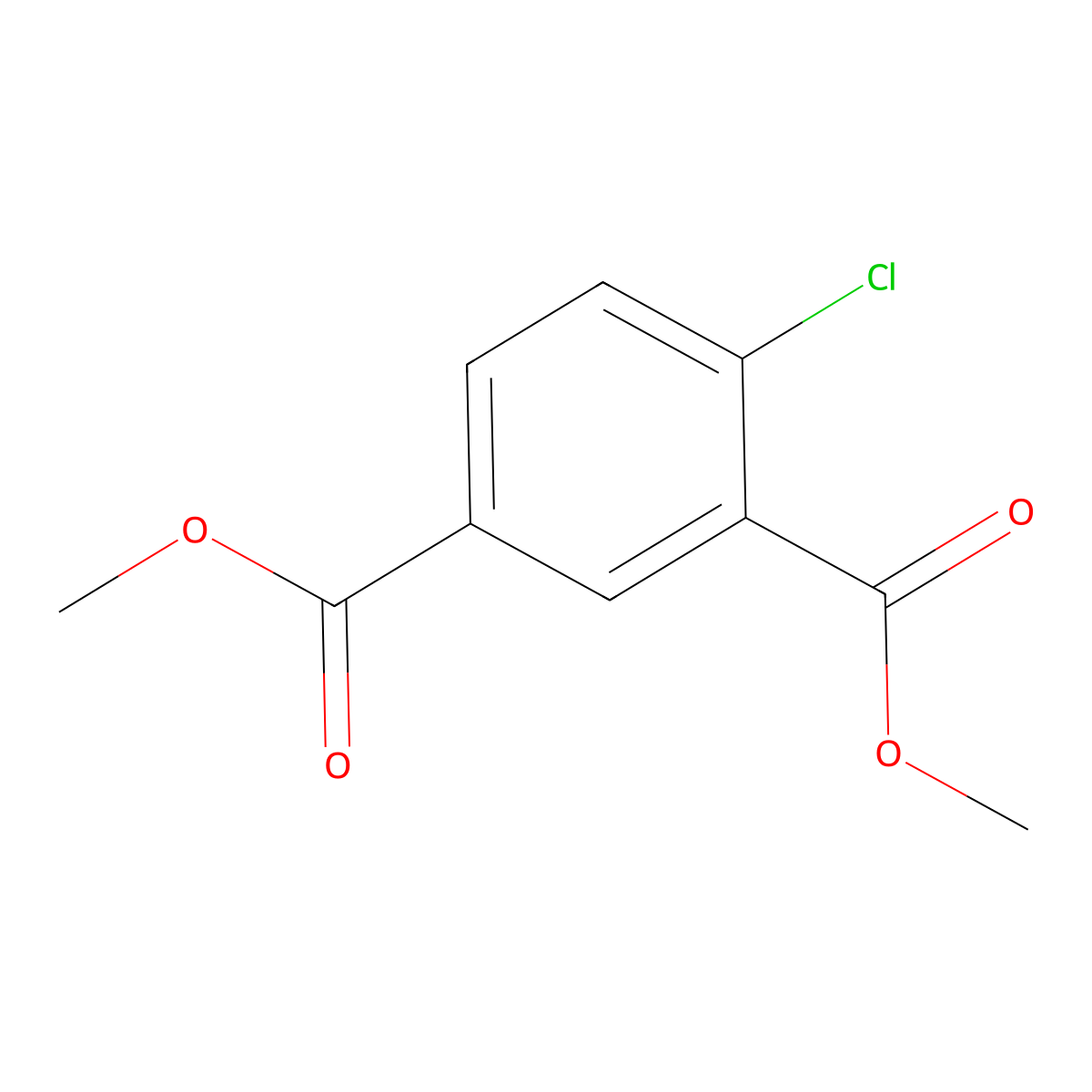 Dimethyl 4-chloroisophthalate molecular structure, CAS 60047-41-8