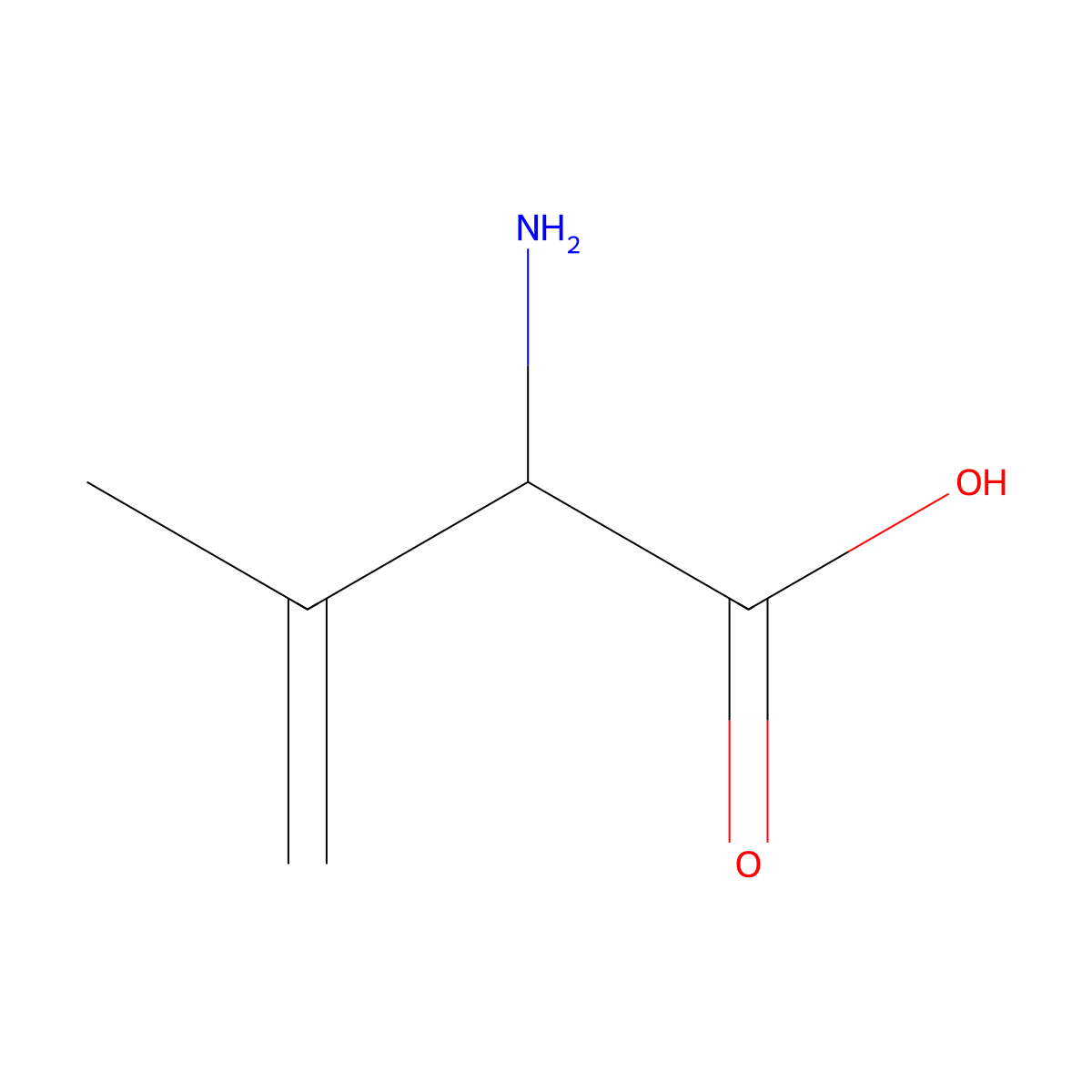 2-Amino-3-methylbut-3-enoic acid molecular structure, CAS 60049-36-7
