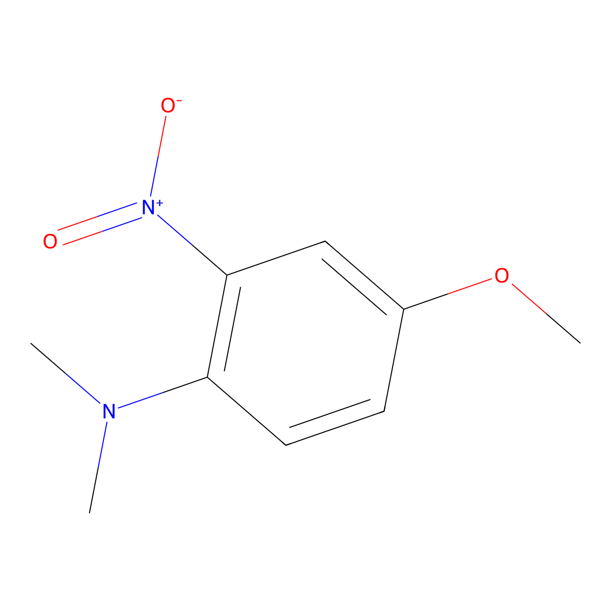 4-methoxy-N,N-dimethyl-2-nitroaniline molecular structure, CAS 60049-83-4
