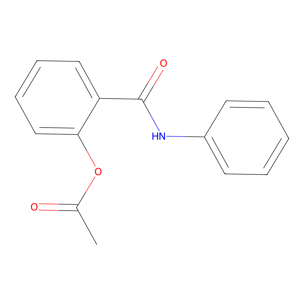Acetic acid [2-[anilino(oxo)methyl]phenyl] ester molecular structure, CAS 6005-59-0
