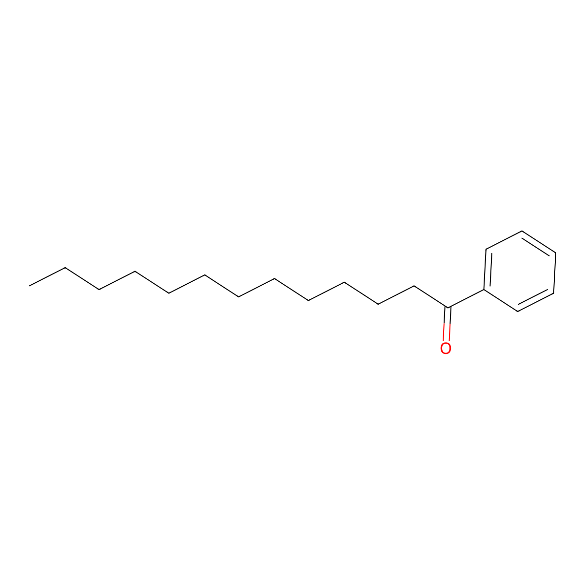 Tridecanophenone molecular structure, CAS 6005-99-8