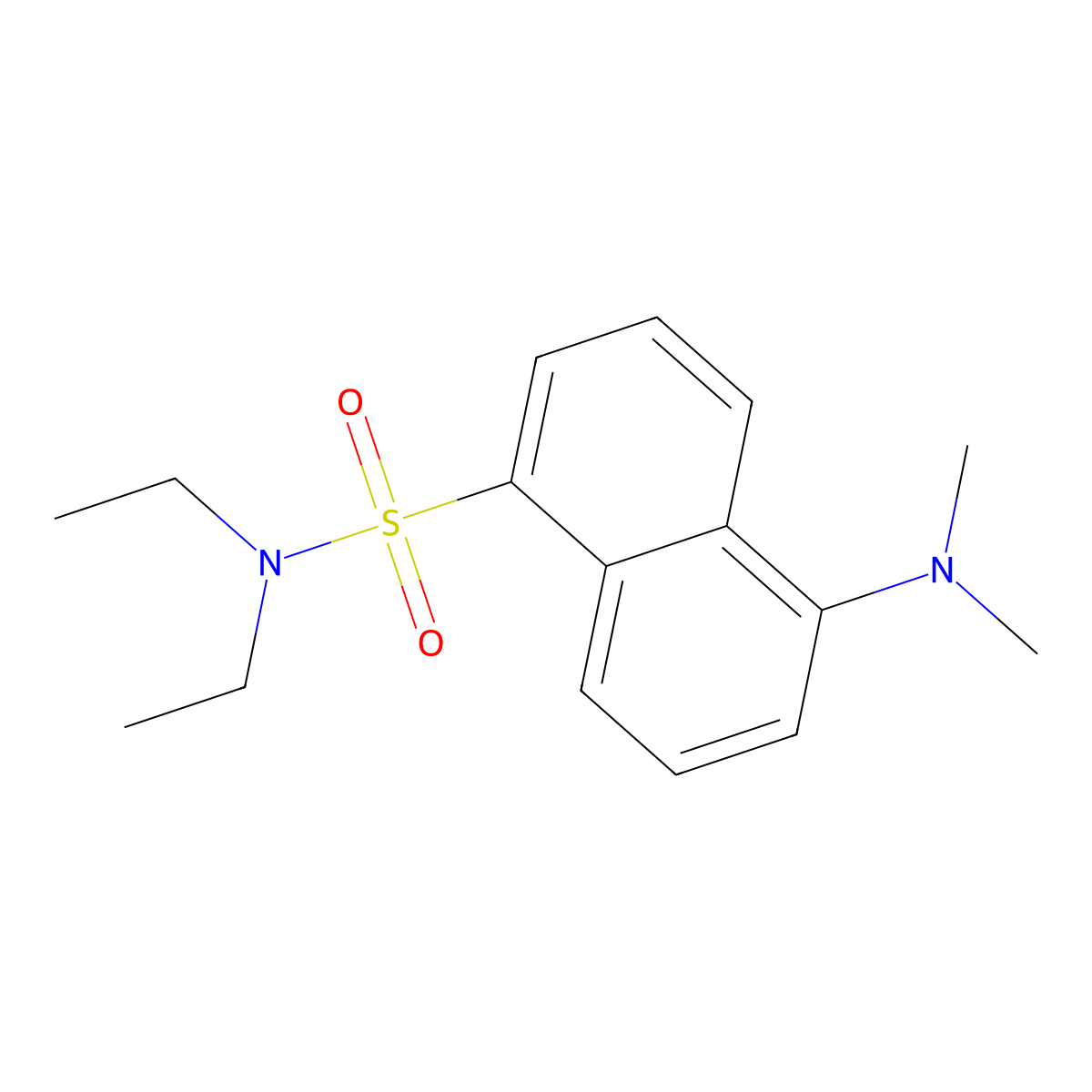 5-(dimethylamino)-N,N-diethylnaphthalene-1-sulfonamide molecular structure, CAS 60052-80-4