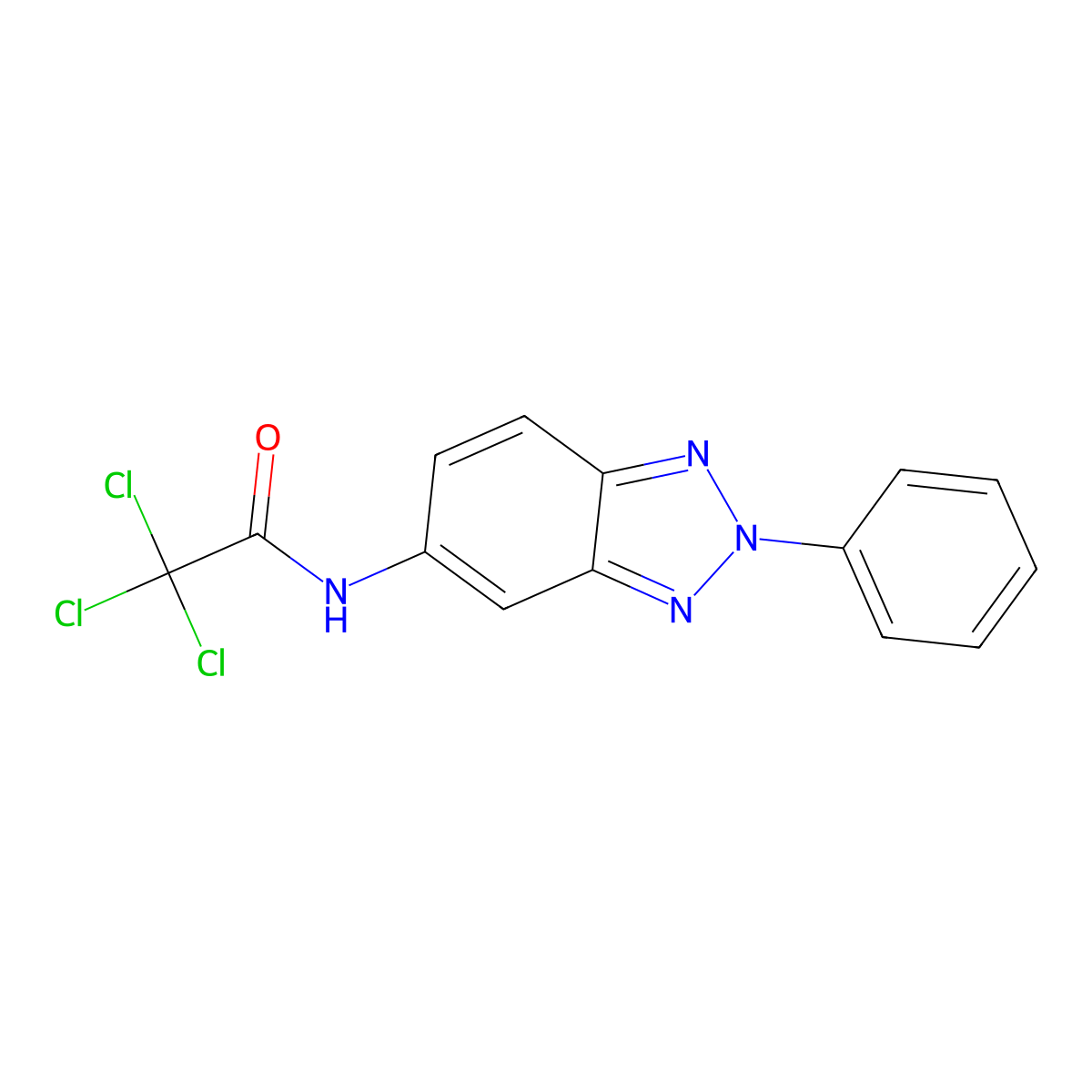 2,2,2-trichloro-N-(2-phenyl-2H-benzotriazol-5-yl)acetamide molecular structure, CAS 6006-20-8