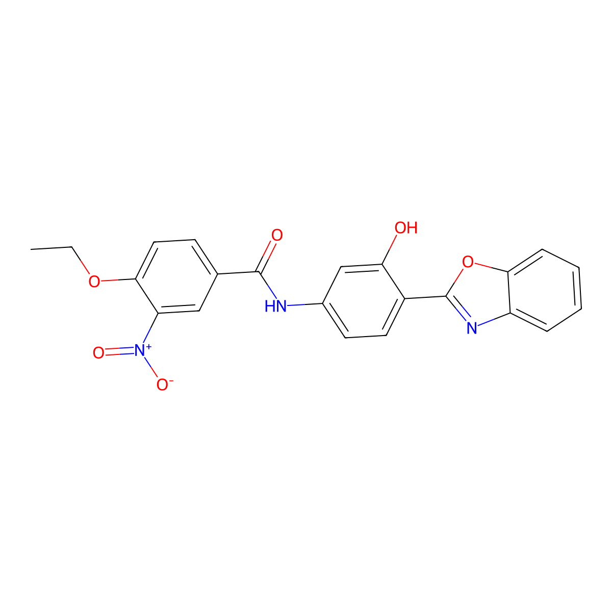 N-[4-(1,3-Benzoxazol-2-YL)-3-hydroxyphenyl]-4-ethoxy-3-nitrobenzamide molecular structure, CAS 6006-54-8